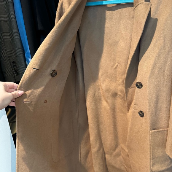 Anine Bing Dylan Camel Cashmere Blend Coat Sz S - Picture 4 of 7